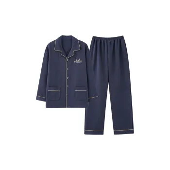 Mulong Family Pajama Set Men's Navy Blue