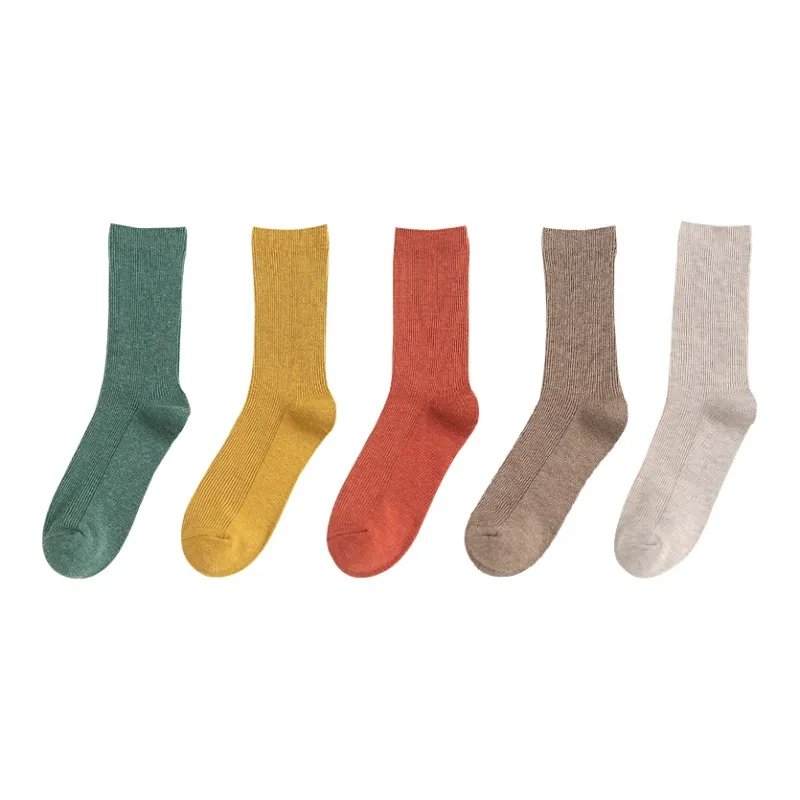 MIIOW Mid Calf Socks Women's 5 Pack-12