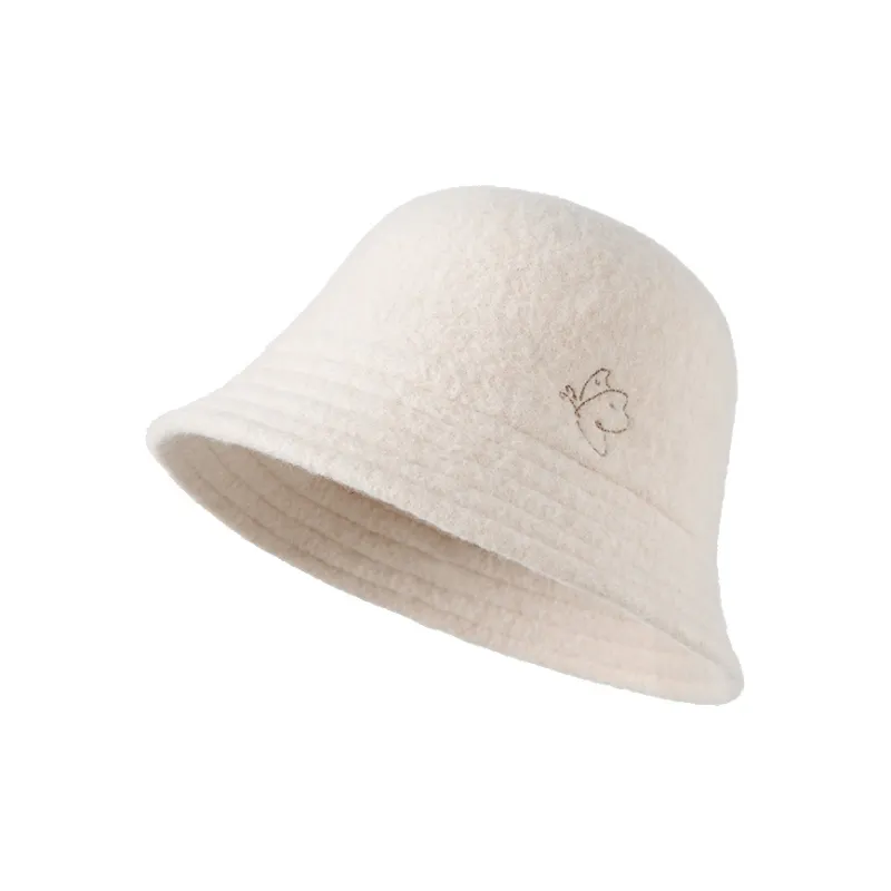 JIUMU Sheep Wool Bucket Hats Women's-1
