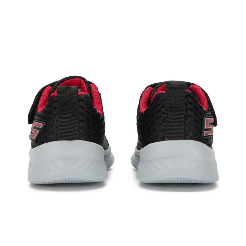 Skechers Comfy Flex 2.0 Slip Resistant Shock Absorbers Low Top Kids Lifestyle Shoes Black Red Teenagers-3