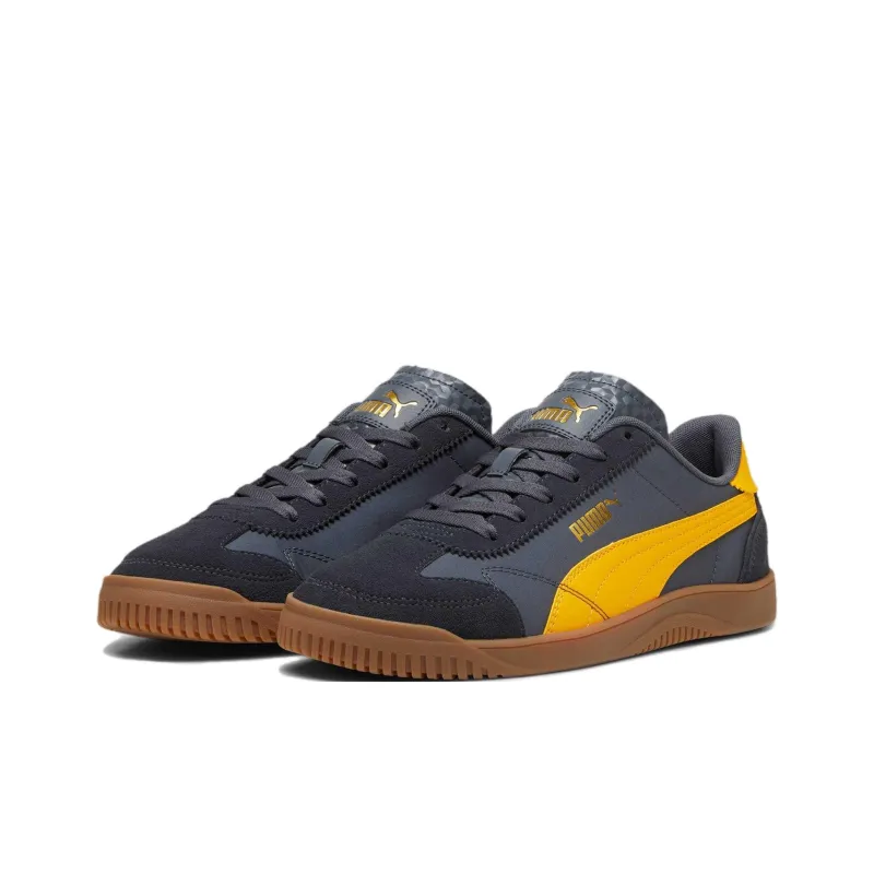 PUMA Club 5v5 Anti Slip Wear Resistant Low Top Skateboard Shoes Men's Black Gold-2