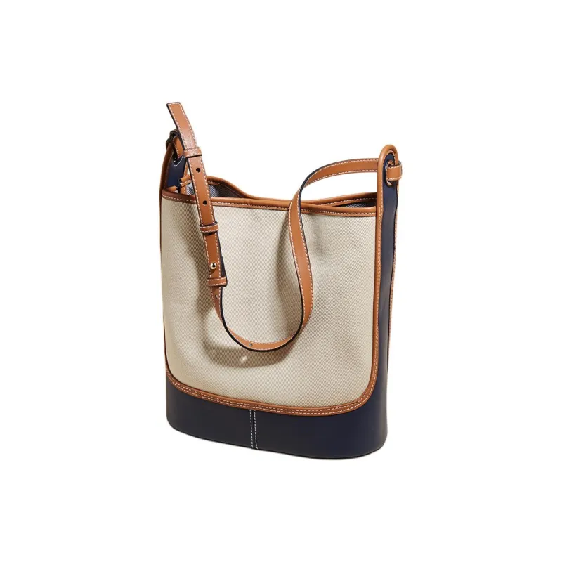 Marino Orlandi Fabric With Synthetic Leather Shoulder Bag Shoulder Bag Women's Coffee Black/Apricot Blue/Brown Black-20