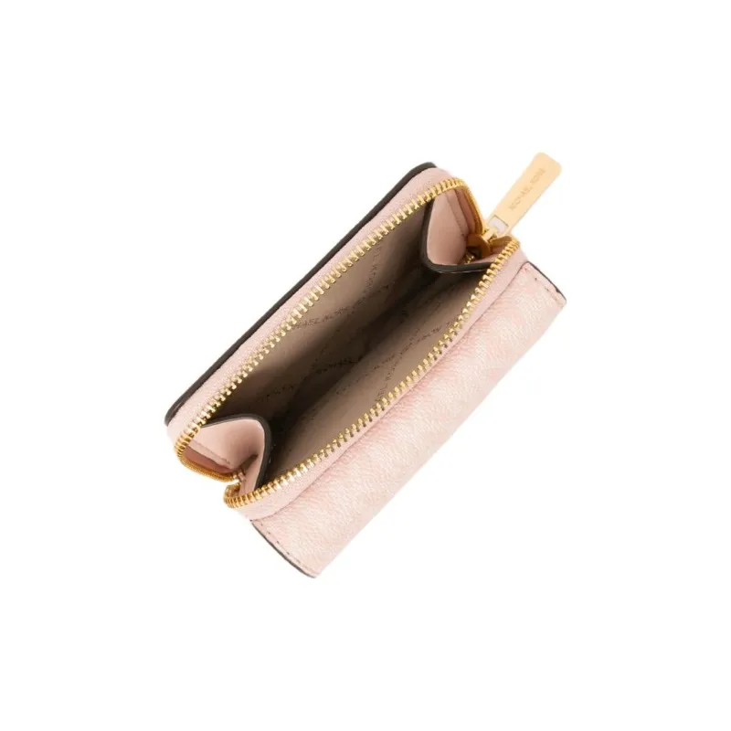 MICHAEL KORS Jet Set Travel Coated Canvas Wallet Trumpets Women's Pink-4
