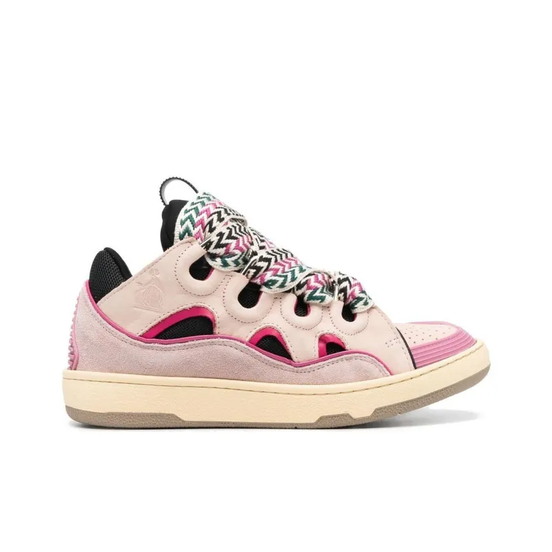 Lanvin Curb Low Top Skateboard Shoes Women's Purple Pink-1