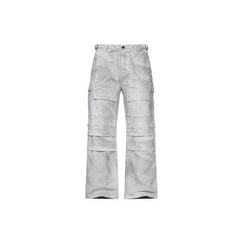 PEIMENG Cargo Pants Unisex Light Gray