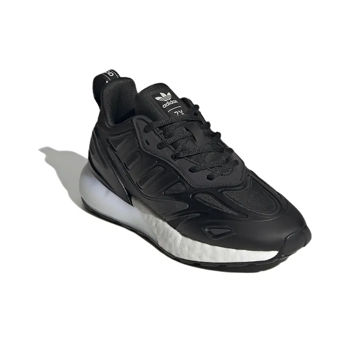 Adidas Originals ZX 2K BOOST 2.0 J Anti Slip Wear Resistant Low Top Kids Lifestyle Shoes Black White Teenagers-2