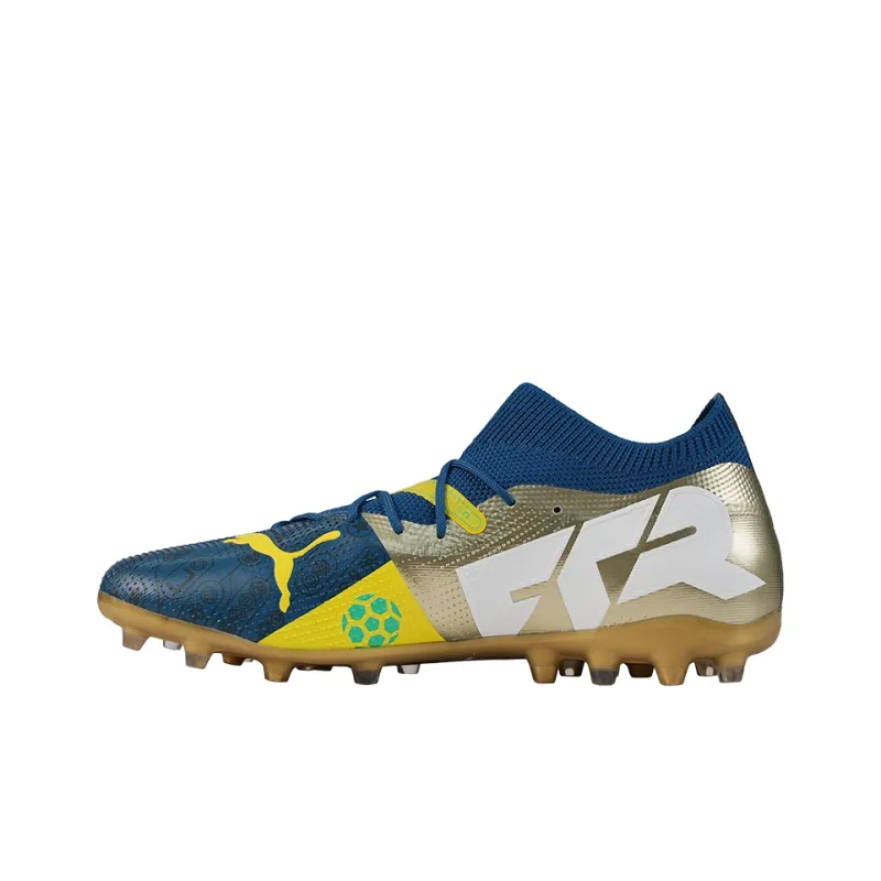 PUMA FUTURE 7 MATCH MG Rubber Short Studs Slip Resistant Soccer Shoes Men's Blue-0