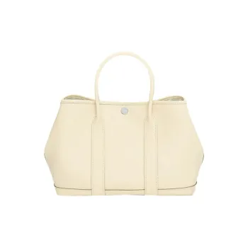 HERMES Garden Party Epsom Calfskin Handbag Women's I2 Nata Cream White
