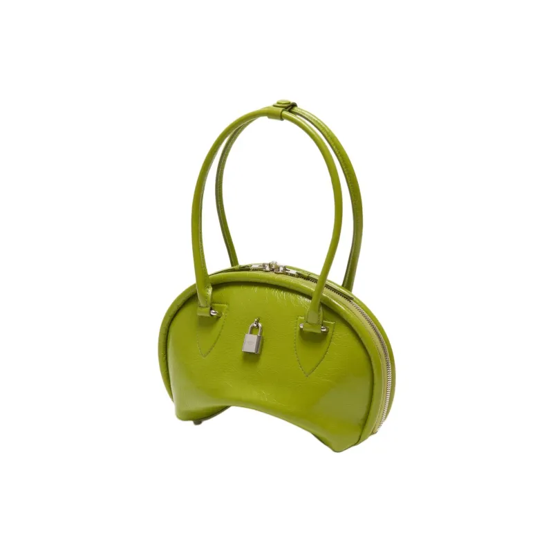 Acne Studios Calfskin Handbag Shoulder Bag Women's Lime Green-1