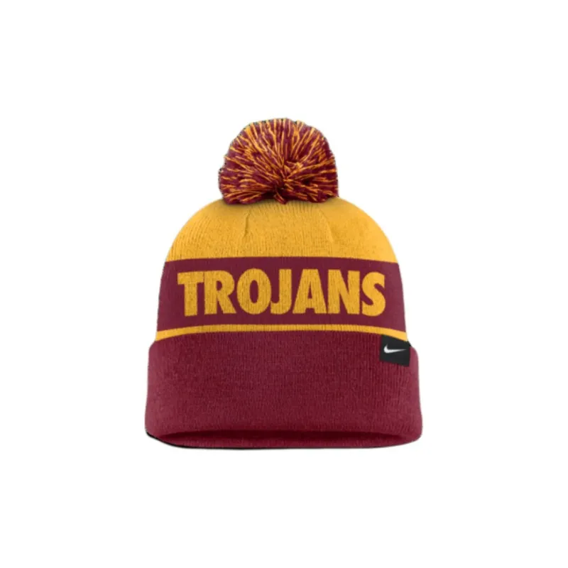Nike Usc Trojans Primetime Peak Men's Nike College Cuffed Pom Beanie-1