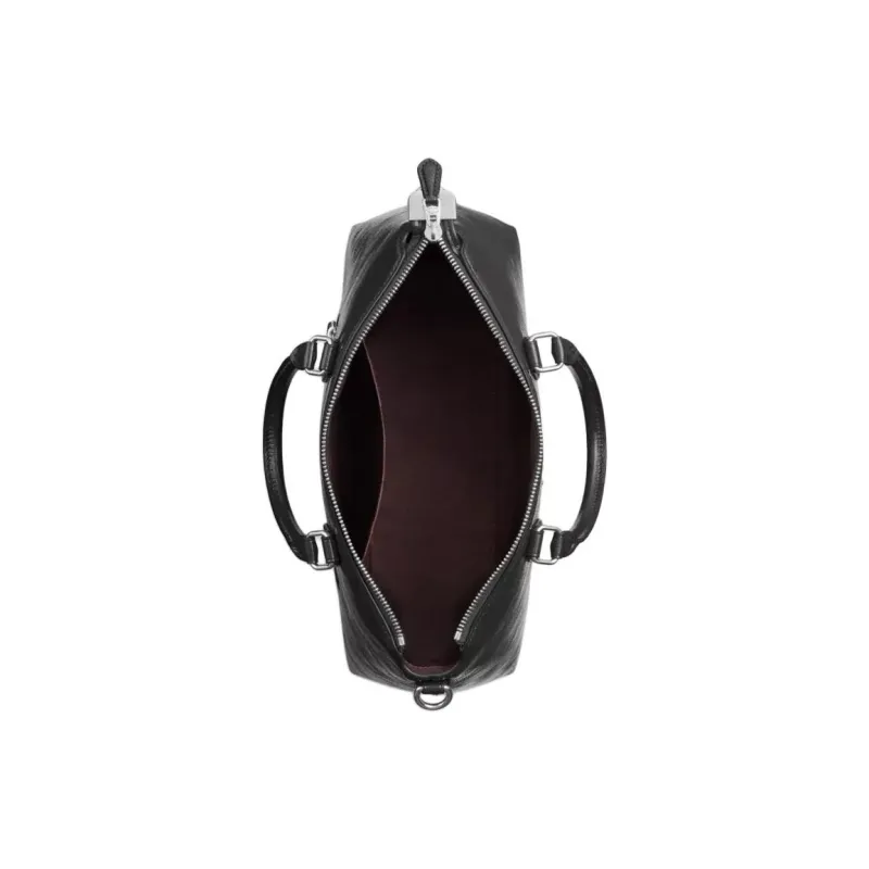 COACH Patent Leather Shoulder Bag Crossbody Bag Handbag Large Size Women's Black-2