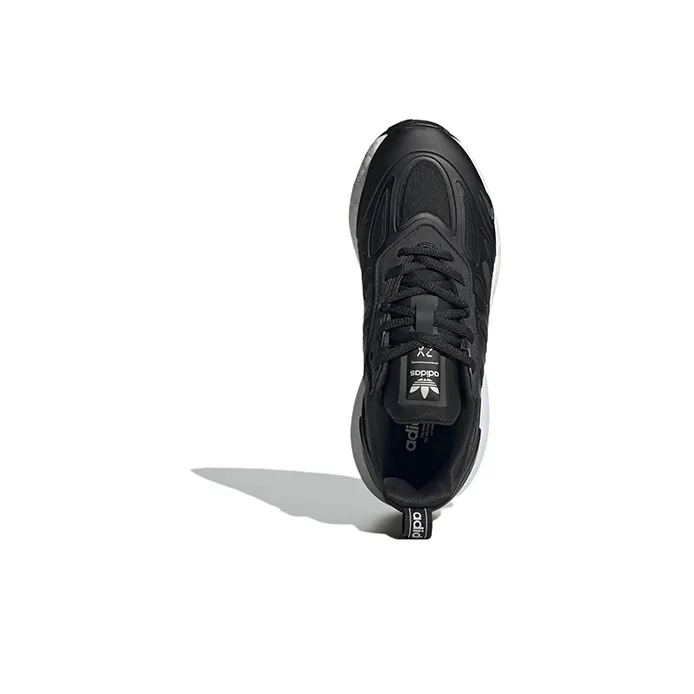 Adidas Originals ZX 2K BOOST 2.0 J Anti Slip Wear Resistant Low Top Kids Lifestyle Shoes Black White Teenagers-4