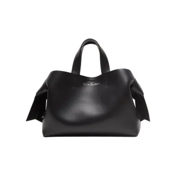 Acne Studios Musubi Calfskin Tote Bag, Shopping Bag, Shoulder Bag, Crossbody Bag, Handbag Medium Size Women's Black