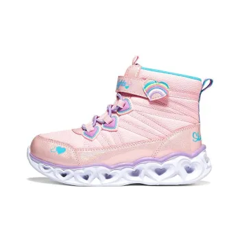 Skechers Heart Lights Anti Kick Cushioning Kids Lifestyle Shoes Pink Multicolor Teenagers