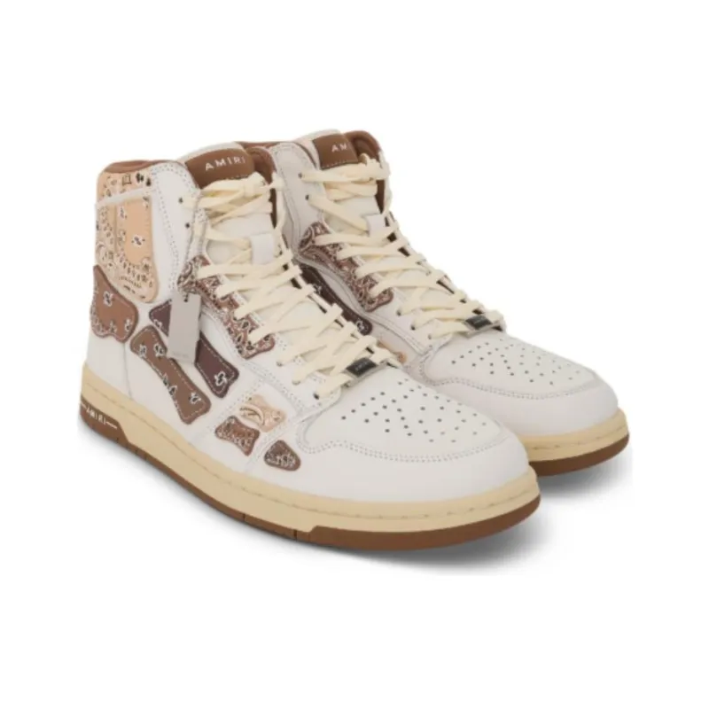 AMIRI Skel Top Hi Bandana Brown White-3