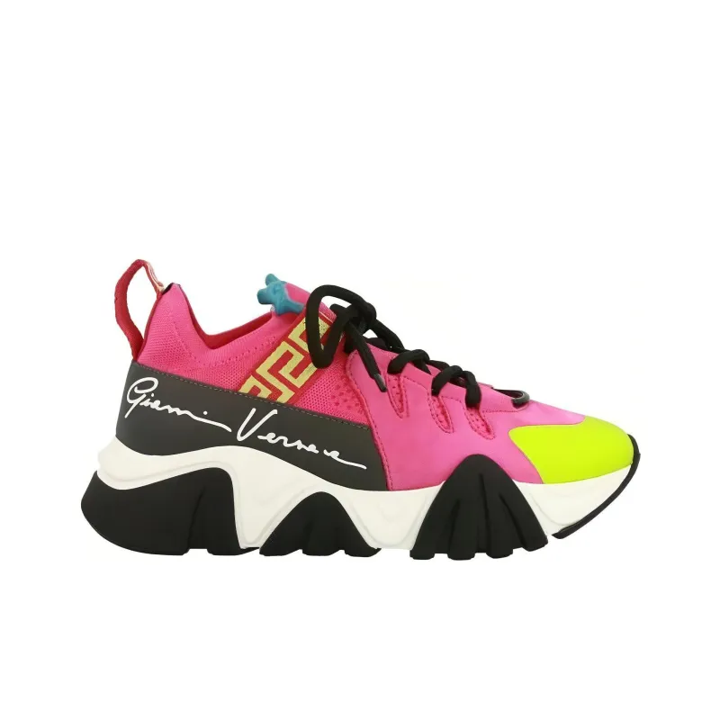 VERSACE Squalo Knit Pink Green Women's-1