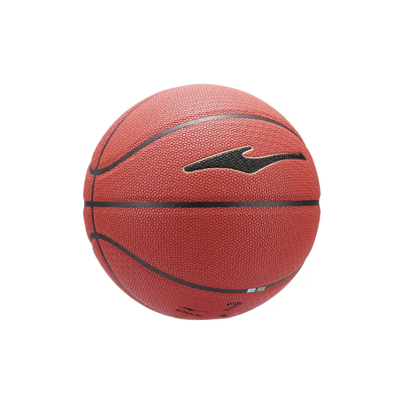 Erke Hexagonal Warriors PU Basketball Brown Size 7 Ball Training Unisex-4