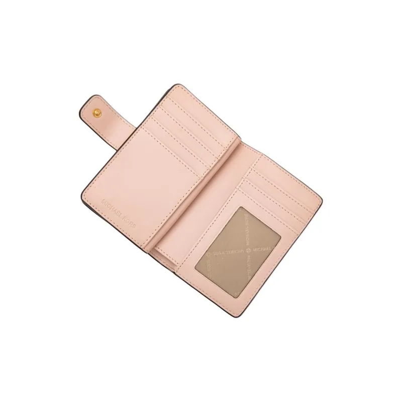 MICHAEL KORS Coated Canvas Wallet Medium Size Women's Blush Color-1
