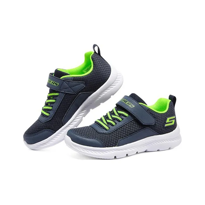 Skechers Comfy Flex 2.0 Slip-Resistant Cushioning Wear-Resistant Kids Lifestyle Shoes Dark Blue Green Teenagers-2
