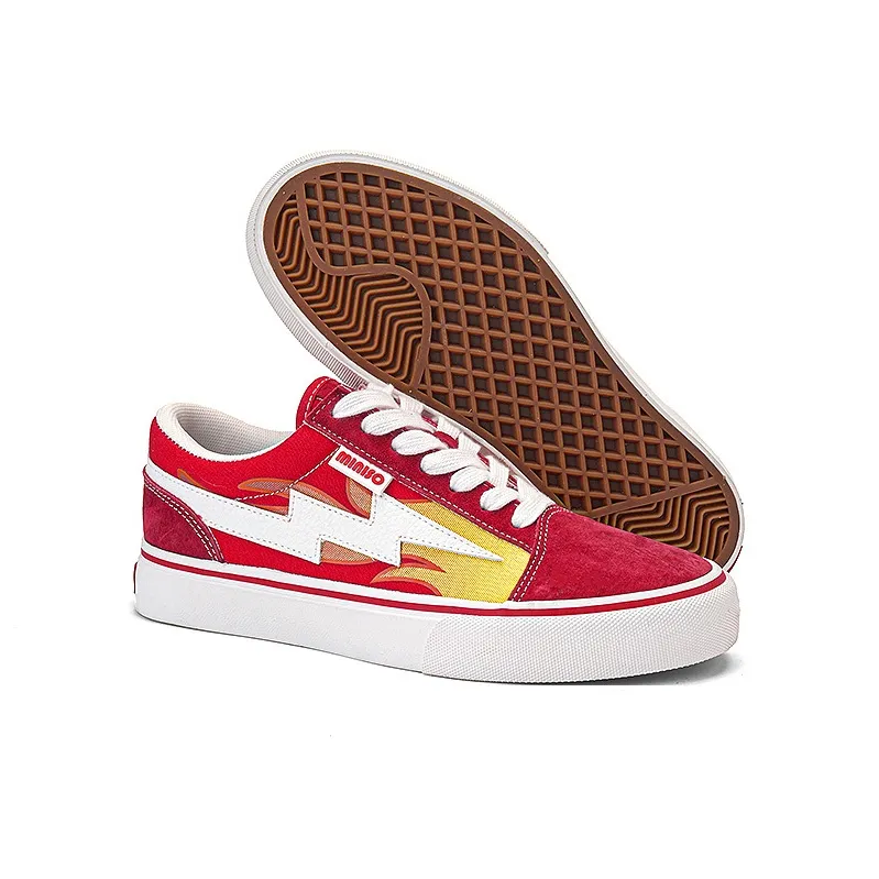 MINISO Lightning M Series Low Top Skateboard Shoes Unisex Flame Red-6