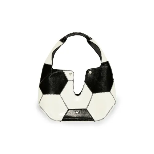 Crying Center PU Handbag Regular Unisex Black White