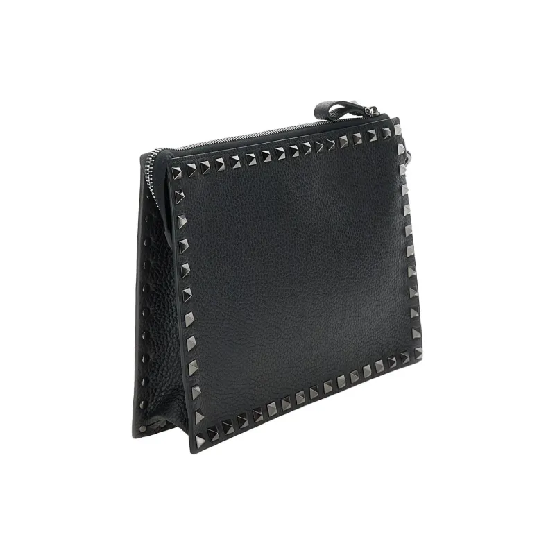 Valentino Garavani Rockstud Zip Up Clutch Bag-2