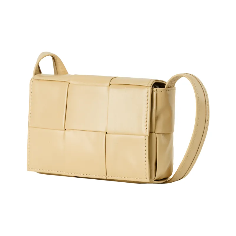 Bottega Veneta Candy Cassette Intreccio Crossbody Bag Mini Porridge-2