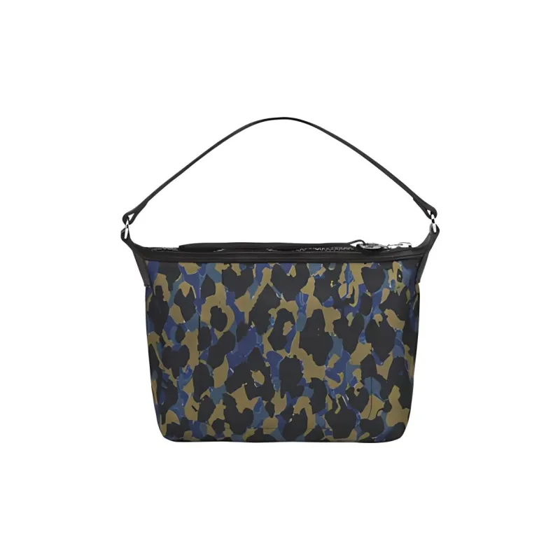 LONGCHAMP Le Pliage Polyester One Shoulder Handbags Small Size Women's Brown & Blue & Black-5
