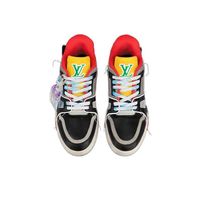 LOUIS VUITTON Lv Trainers 'Red Multi color'-2