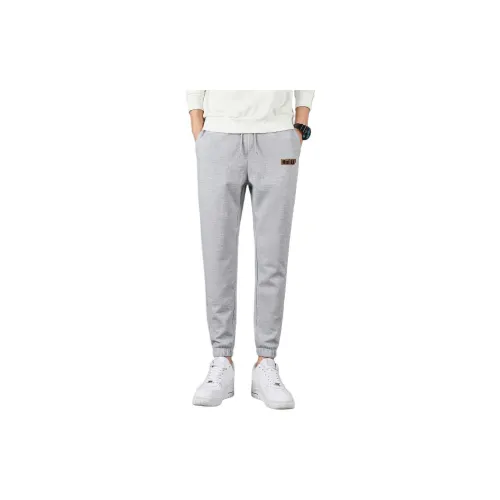 WARRIOR Knitted Sweatpants Men Light Gray