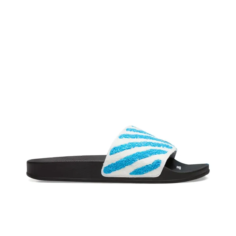 OFF-WHITE Rubber Sole Slip-Resistant Slide Slippers Men's Blue White-1