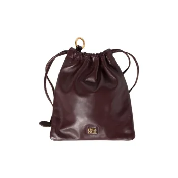 MIU MIU Leather Clutch Women's Briarwood