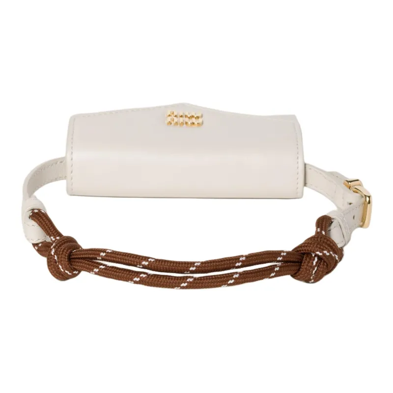 MIU MIU Leather Wallet Women's Tobacco & Chalk White-2