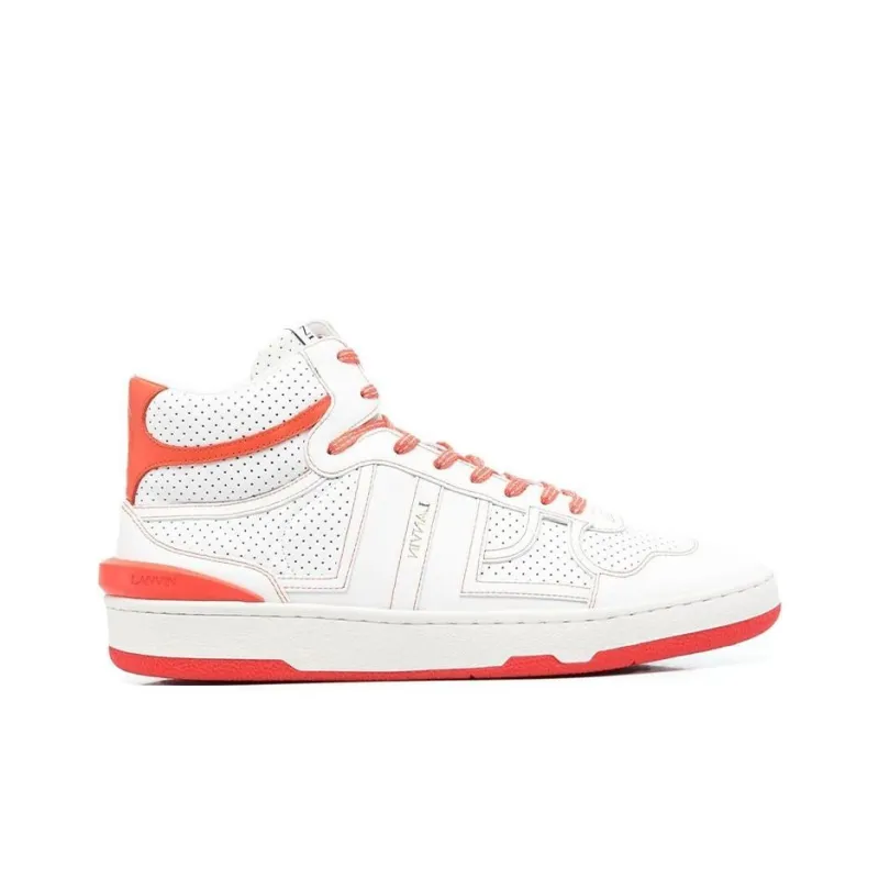 Lanvin High Top Stylish Skateboarding Shoes Men's White-1