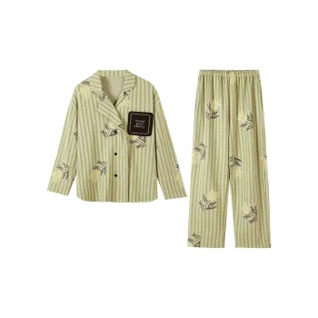 Kerener Pajama Set Women's Mustard Green