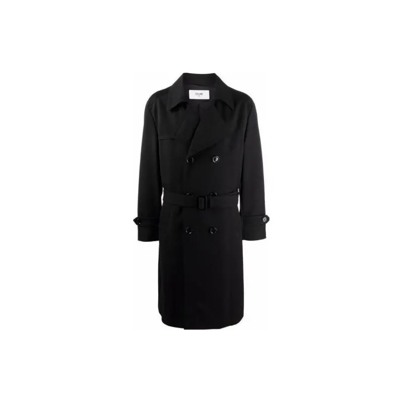 CELINE Trench Coats Men Black-1