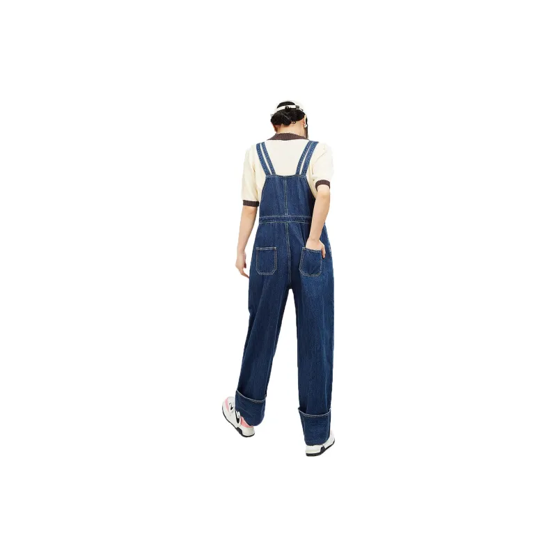 MUGUOGUOMU Jumpsuit Women's Dark Denim Blue-1