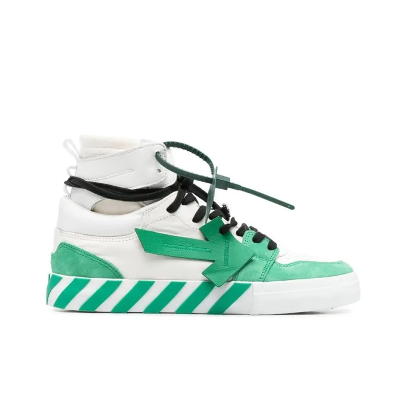 OFF WHITE Vulc High White Green-1