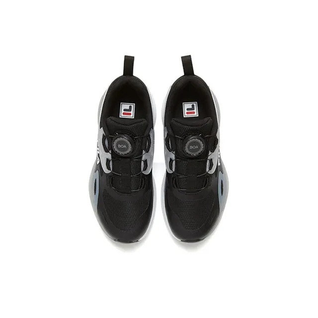 FILA KIDS BOA Anti Slip And Wear Resistant Breathable Casual Shoes Black Teenagers-3