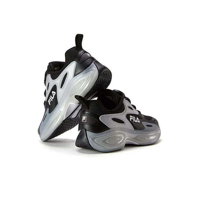 FILA KIDS BOA Anti Slip And Wear Resistant Breathable Casual Shoes Black Teenagers-2