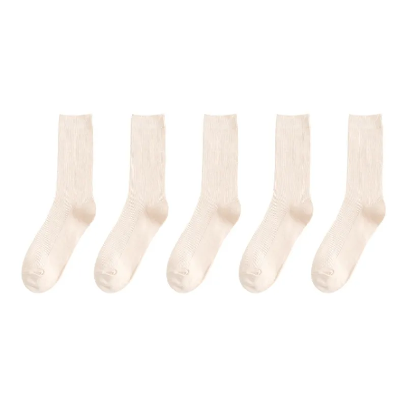 MIIOW Mid Calf Socks Women's 5 Pack-0