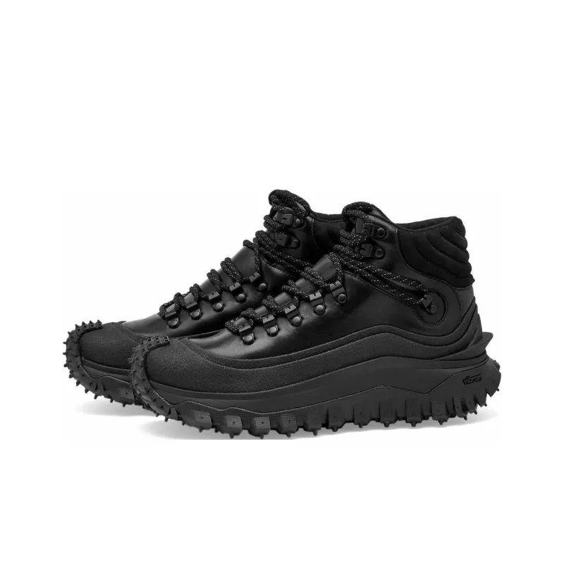 Moncler Trailgrip Gt High Top Sports Casual Shoes Men's Black-2