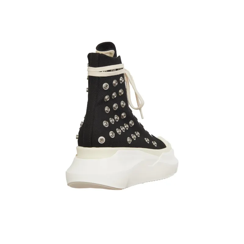 Rick Owens DRKSHDW Abstract Sneaks Studded Eyelets Black Milk-2