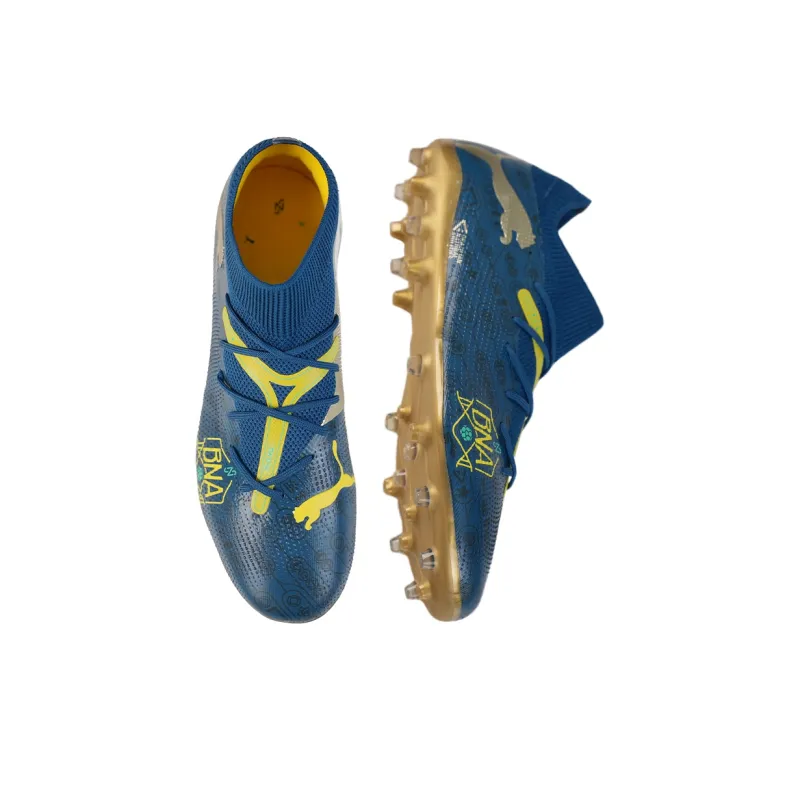 PUMA FUTURE 7 MATCH MG Rubber Short Studs Slip Resistant Soccer Shoes Men's Blue-3