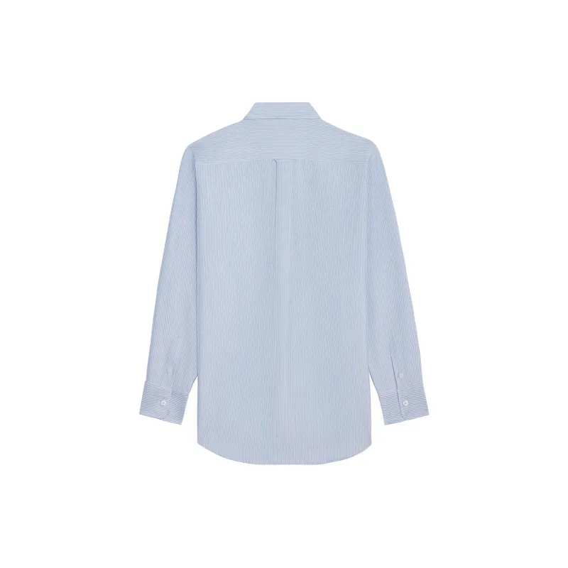 CELINE Tomboy Logo Embroidered Striped Shirt-1