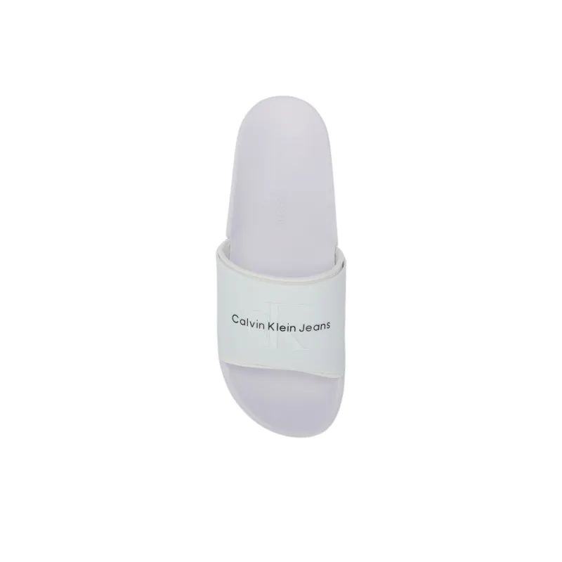 CKJ CALVIN KLEIN JEANS Slide Slippers Women's White-2