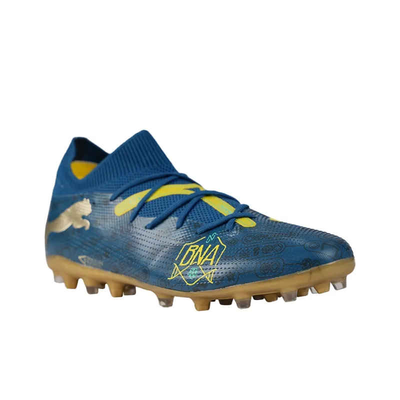PUMA FUTURE 7 MATCH MG Rubber Short Studs Slip Resistant Soccer Shoes Men's Blue-2