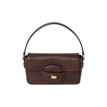 MIU MIU Penny Leather Shoulder Bag Crossbody Bag Handbag Regular Women's Heather Wood Color