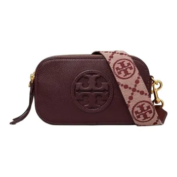 TORY BURCH Miller Litchi Grain Leather Shoulder Bag, Crossbody Bag Mini Women's Tan