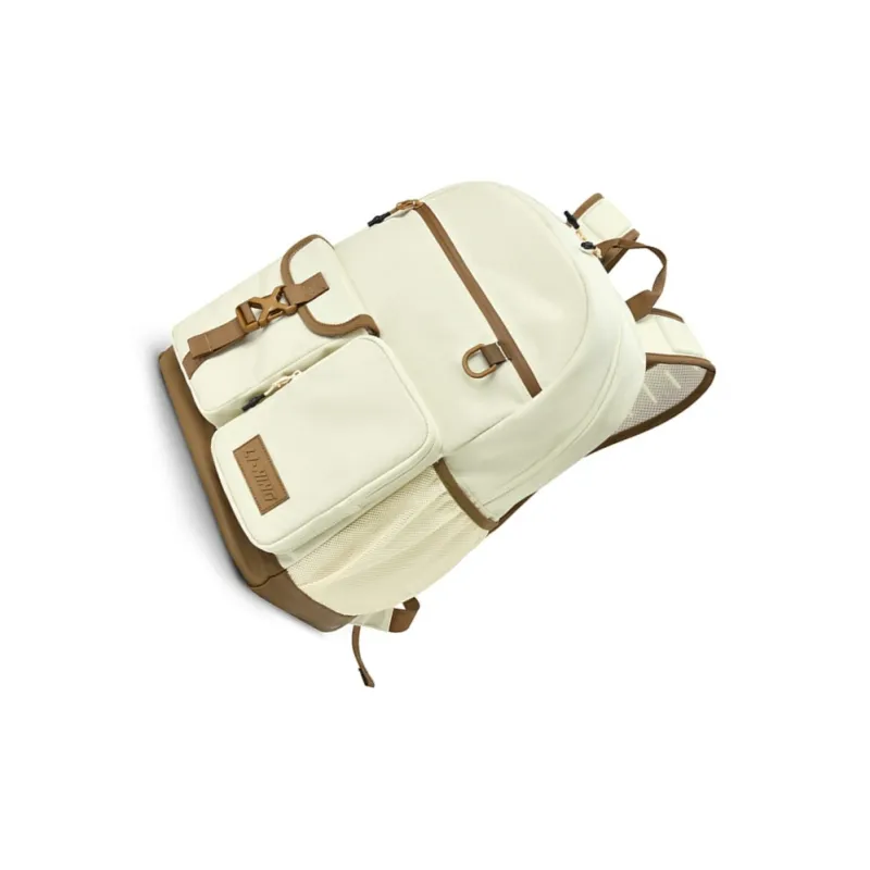LiNing Polyester Backpack Regular Unisex Brown Yellow-3